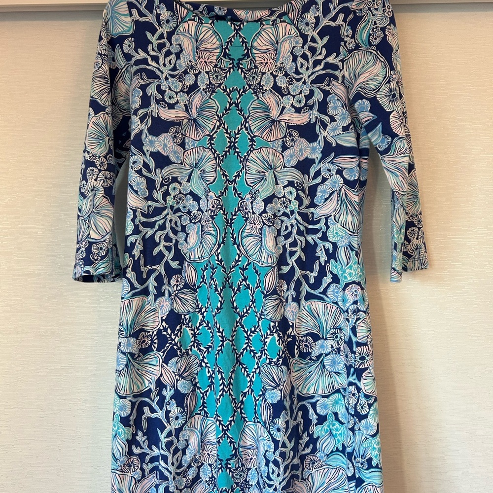 Lilly Pulitzer size small Blue and Teal Floral Dress